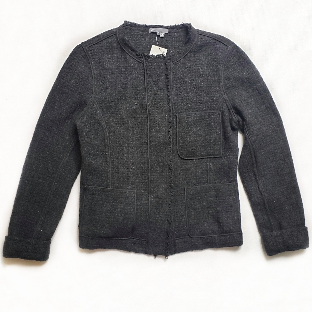 Vince | Wool Blend Snap Front Jacket | 8